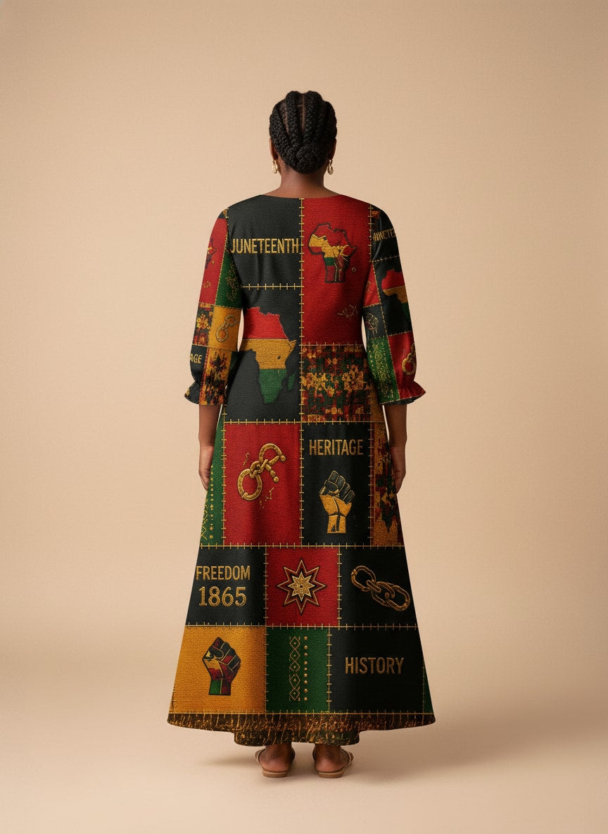 "Kumbuka" Long Sleeve Maxi Dress
