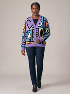 "Sanaa" Cardigan — three-quarter view on model