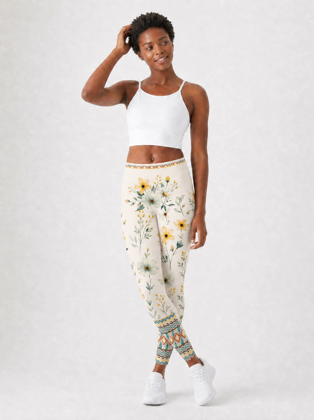 "Alizeti" Leggings — full body view on model