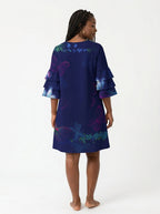 Blue Orchid Stacked Ruffle Sleeve Dress