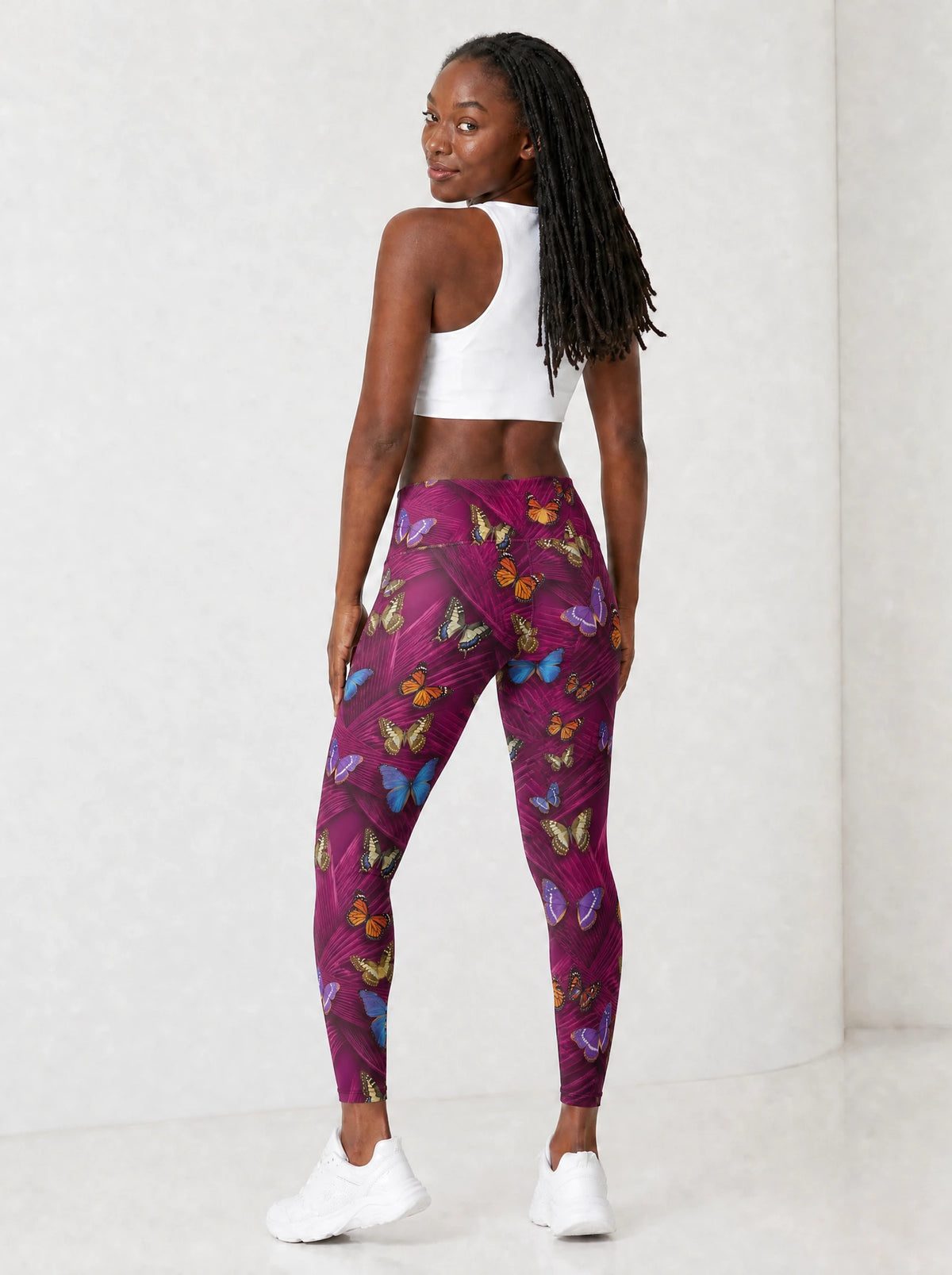 "Kipepeo" Leggings — full body view on model