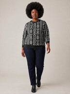 "Kuba" Sweatshirt — three-quarter view on model