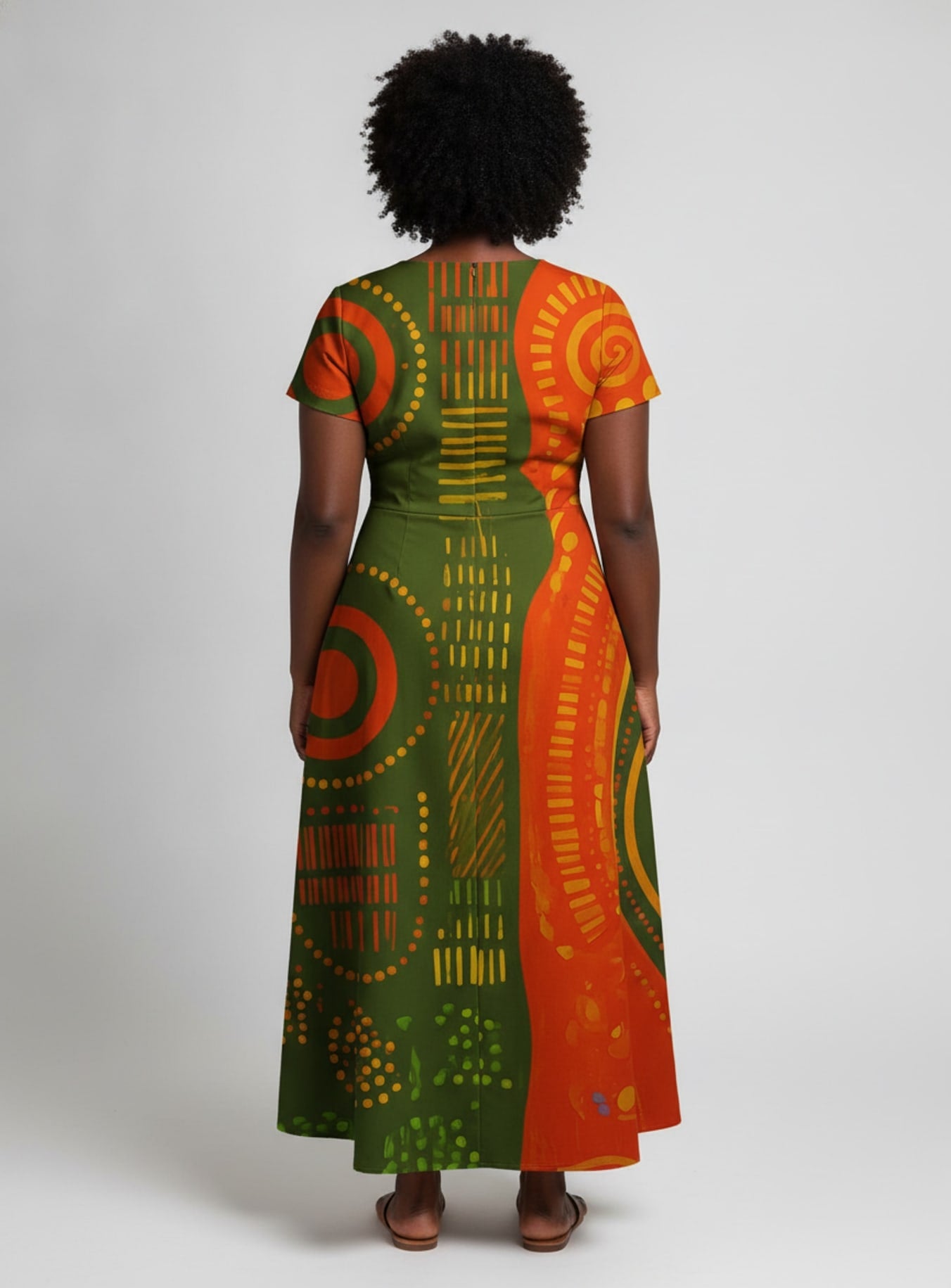 "Malkia" Short Sleeve Maxi Dress