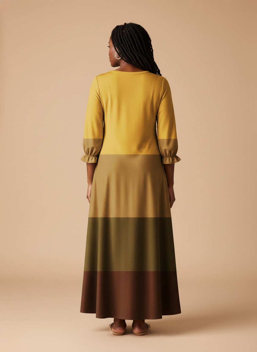 Black Excellence Long Sleeve Maxi Dress