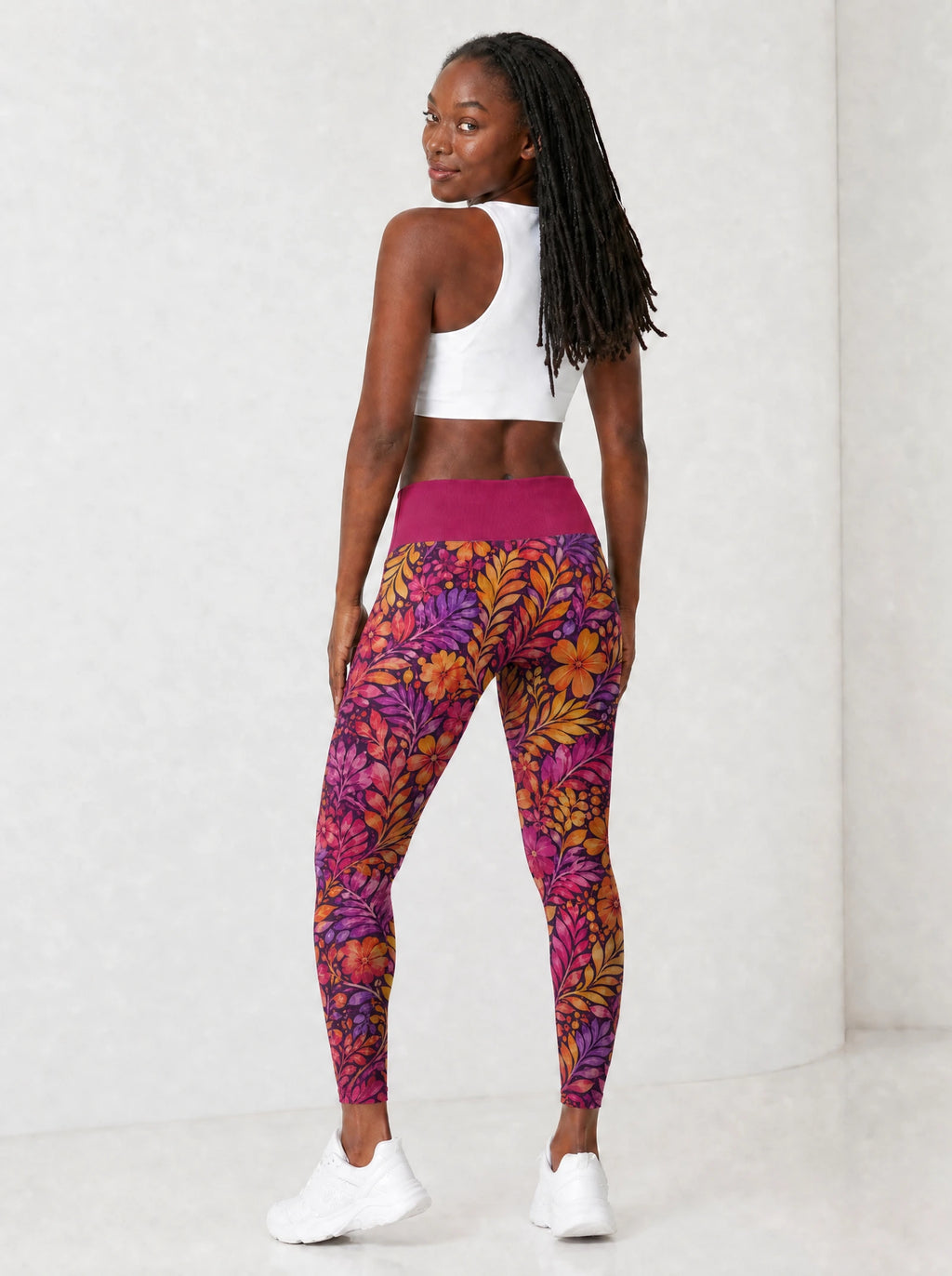 "Waridi" Leggings — full body view on model