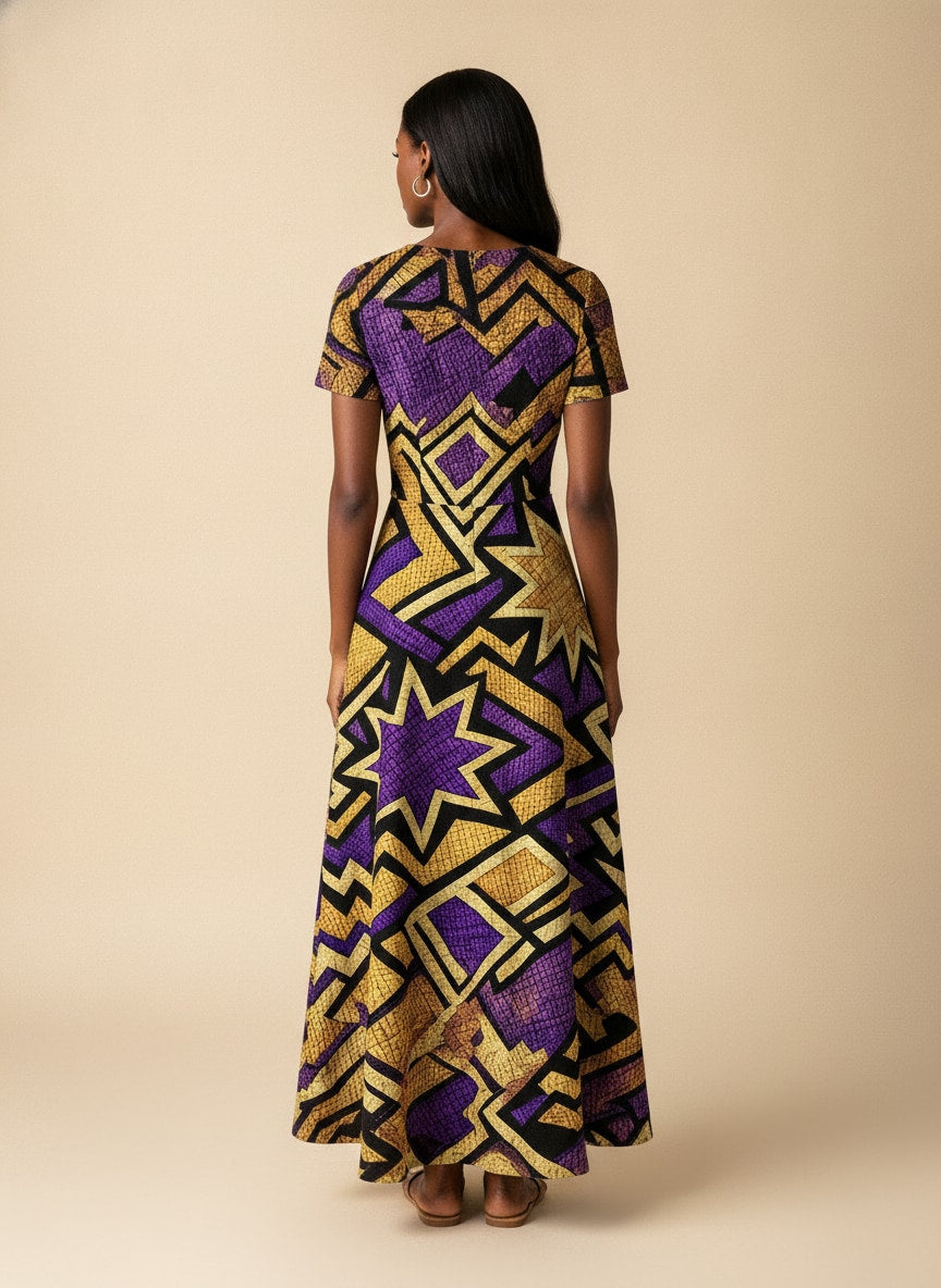 Sheba Short Sleeve Maxi Dress