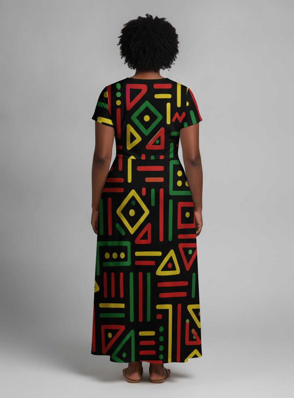 "Nairobi" Short Sleeve Maxi Dress