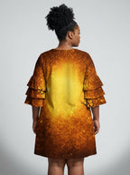 Affirmed Stacked Ruffle Sleeve Dress