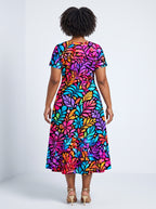 "Rangi" Sweetheart Midi Dress