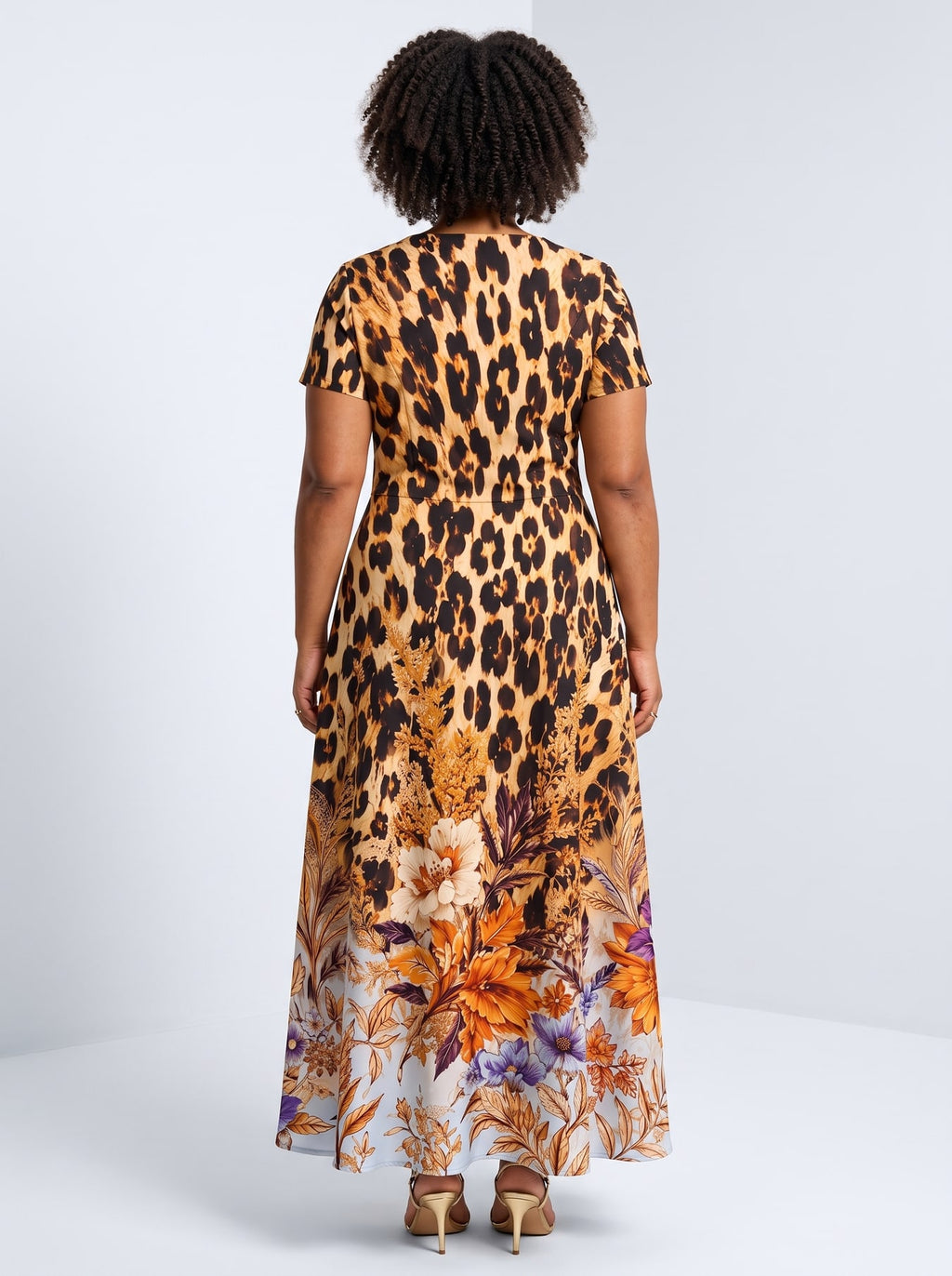 "Madoa" Short Sleeve Maxi Dress