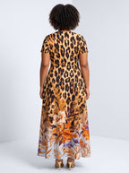 "Madoa" Short Sleeve Maxi Dress