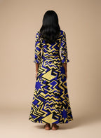 Royal Blue Sheba Long Sleeve Maxi Dress