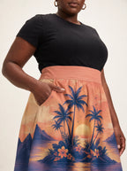 "Machweo" Twirl Skirt — waistband and pocket close-up