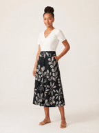 "Kivuli" V Neck Midi Dress — full body