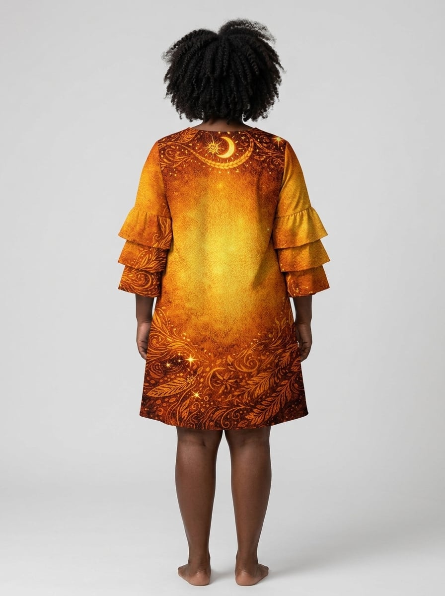 "Amara" Stacked Ruffle Sleeve Dress