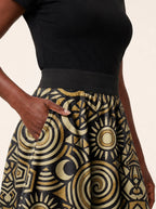 "Sahara" Twirl Skirt — close-up of the waistband and side pocket