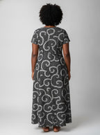 "Duara" Short Sleeve Maxi Dress