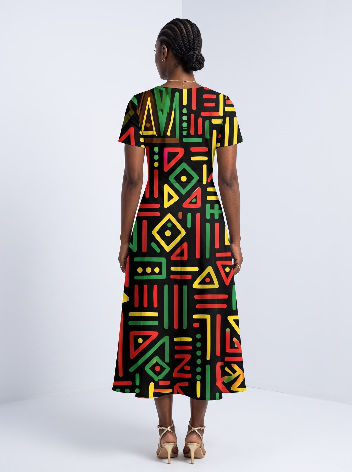 "Nairobi" Sweetheart Midi Dress