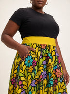 "Njano" Twirl Skirt — waistband and pocket close-up