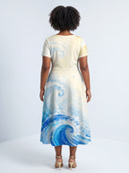 "Samaki" Sweetheart Midi Dress