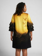 "Iyanu" Stacked Ruffle Sleeve Dress