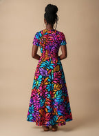 "Rangi" Short Sleeve Maxi Dress