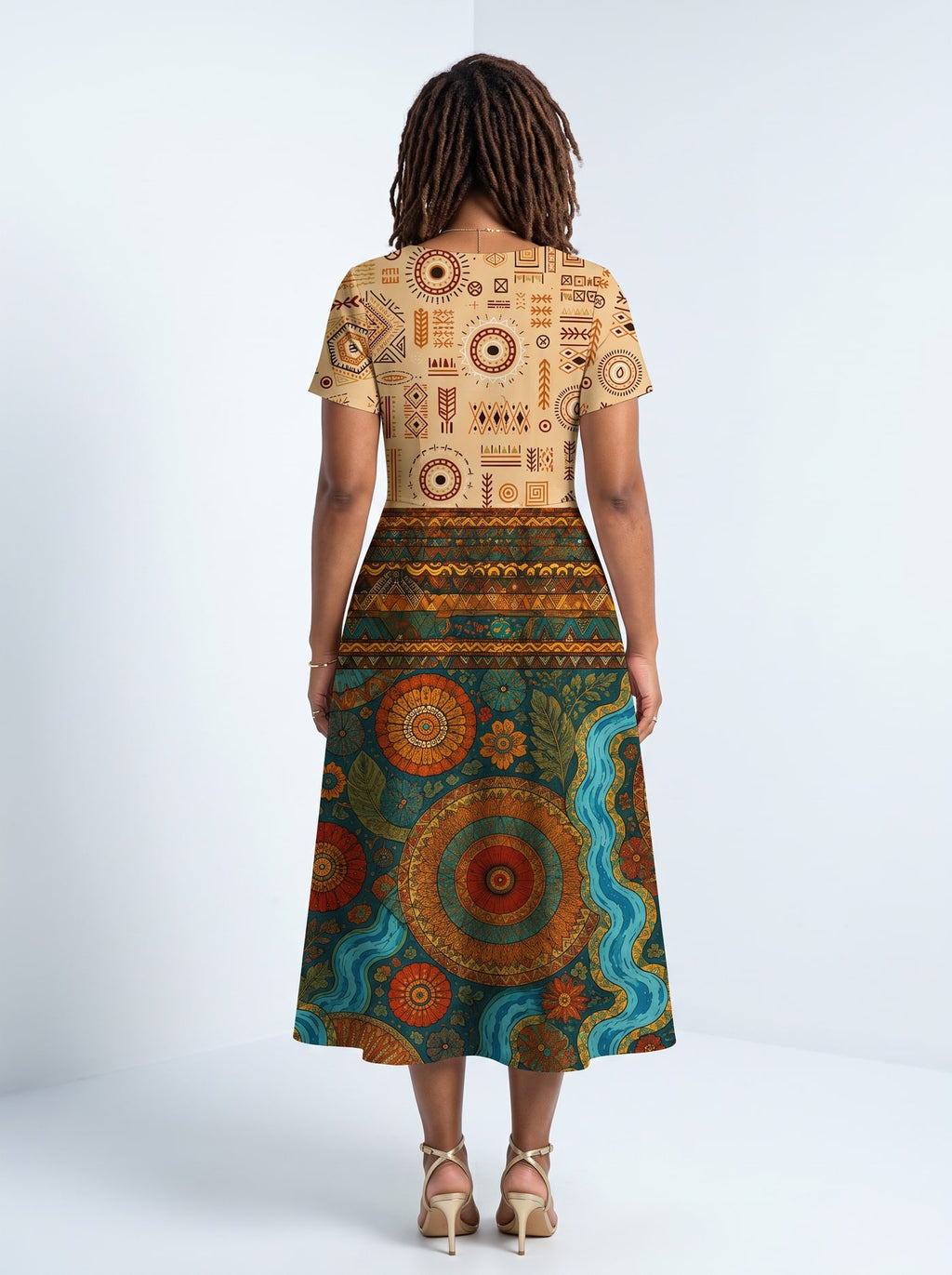 "Mto" Sweetheart Midi Dress