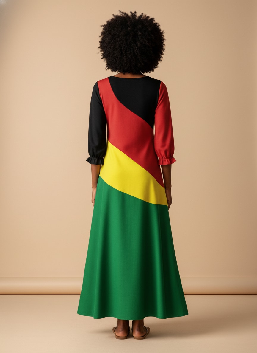Black History Long Sleeve Maxi Dress