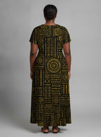 "Lamu" Short Sleeve Maxi Dress
