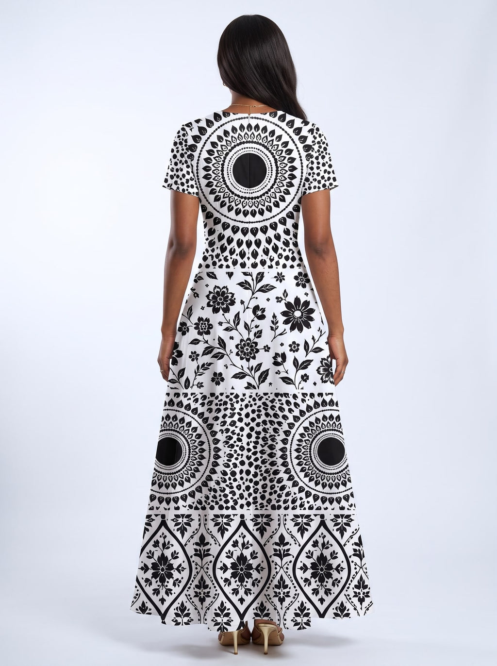 "Mwanga" Short Sleeve Maxi Dress
