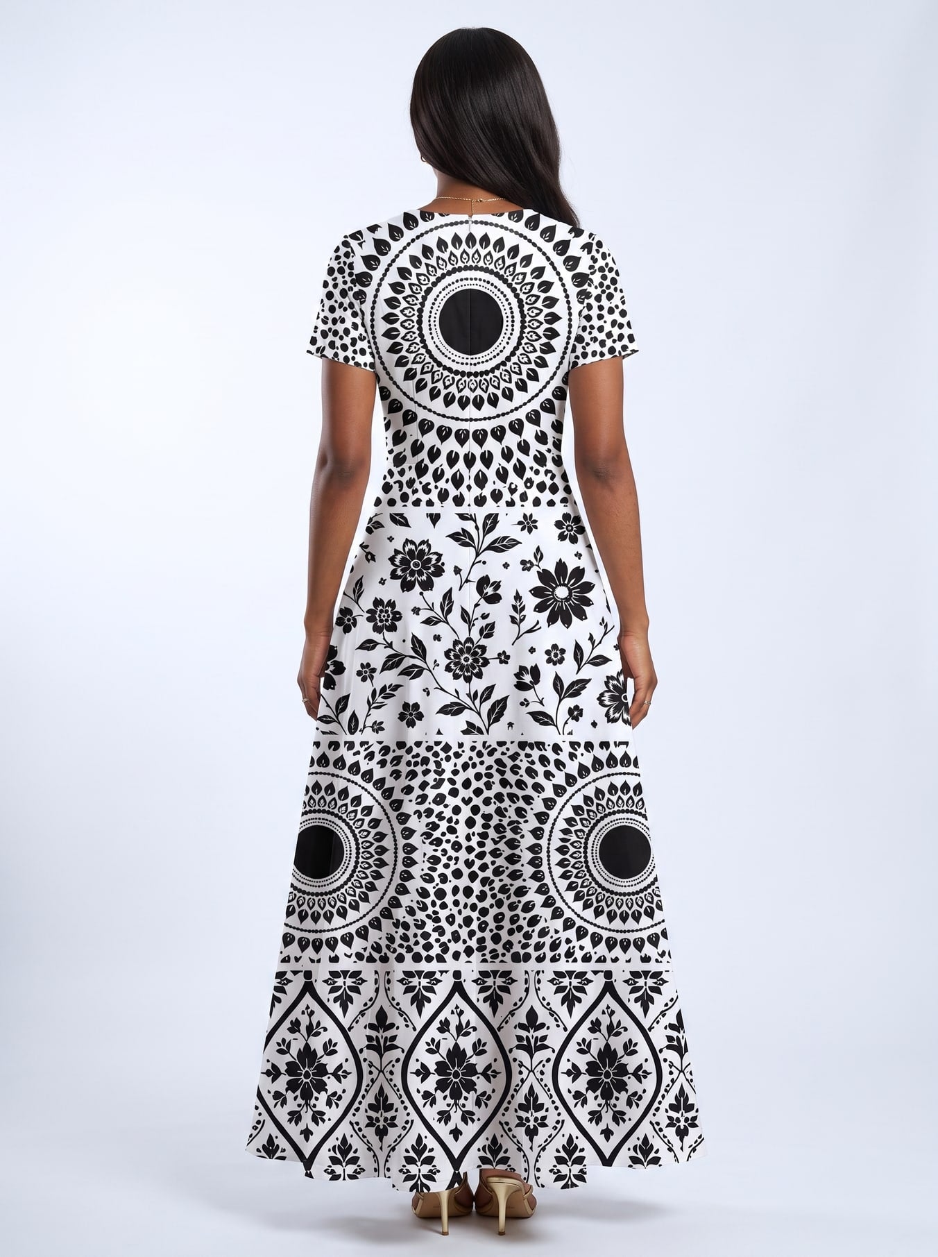 "Mwanga" Short Sleeve Maxi Dress