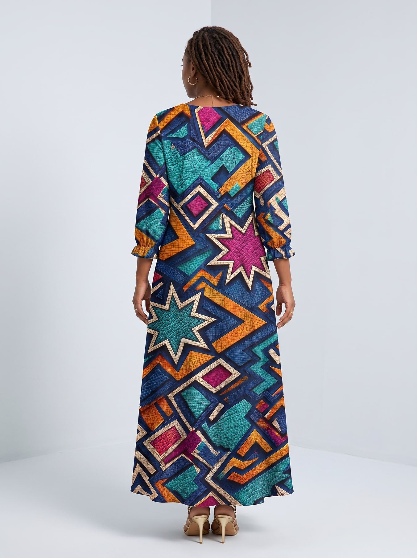 "Nuru" Long Sleeve Maxi Dress