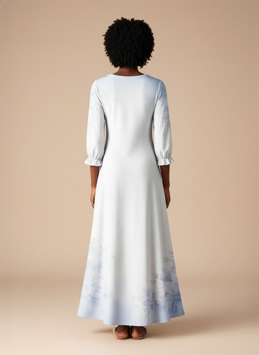 "Neema" Long Sleeve Maxi Dress
