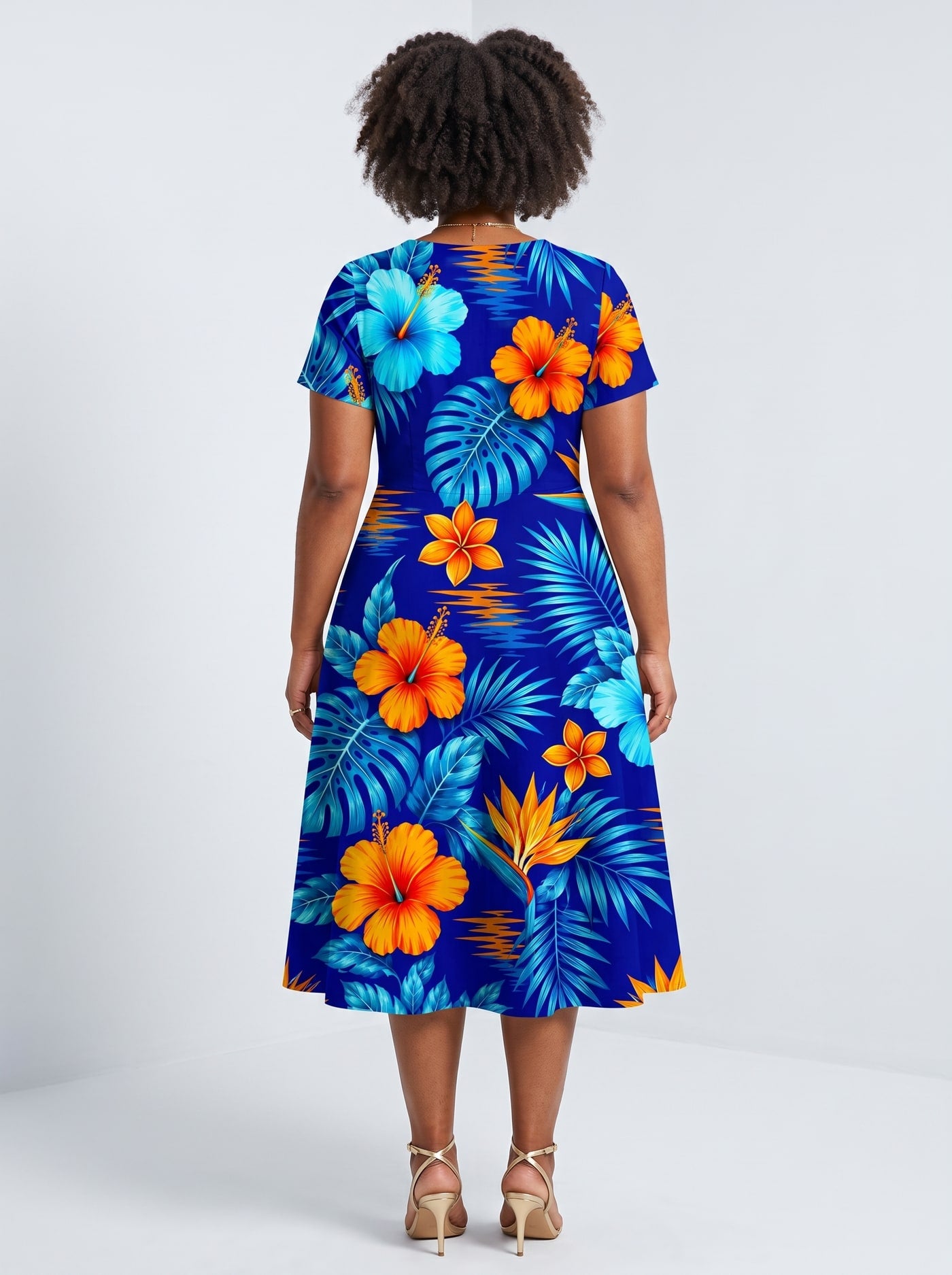 "Maua" Sweetheart Midi Dress
