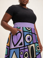 "Sanaa" Twirl Skirt — close-up of the waistband and side pocket