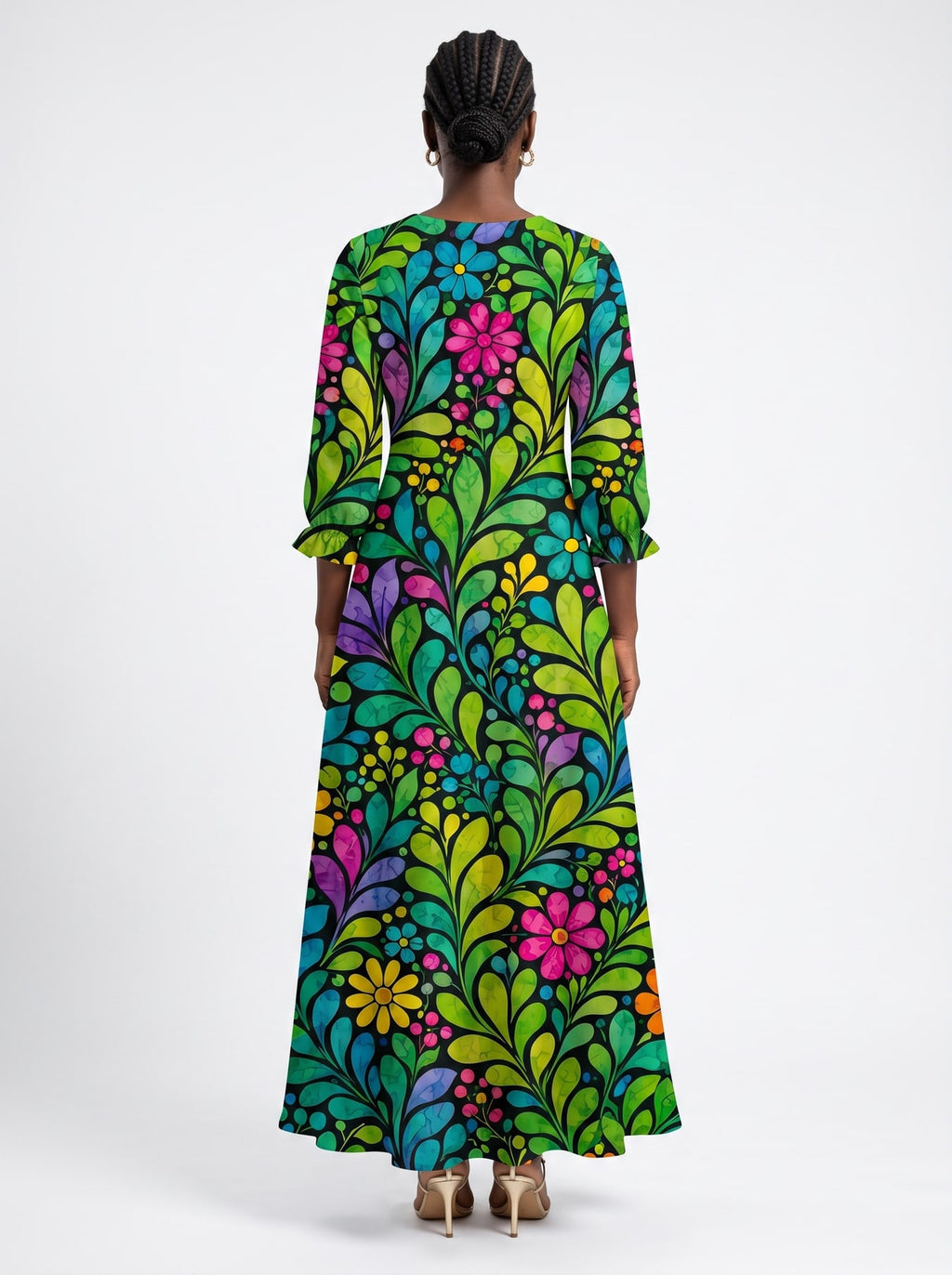 "Zumaridi" Long Sleeve Maxi Dress