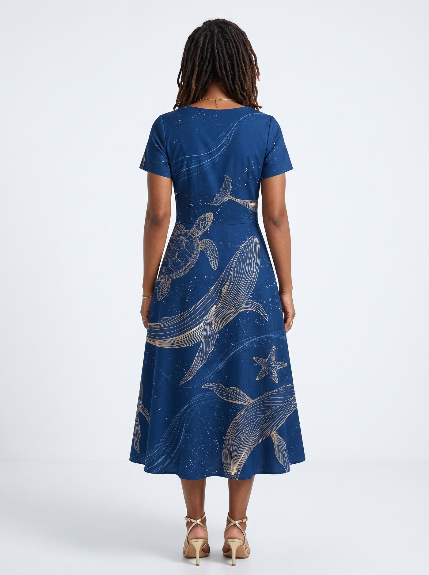 "Pwani" Sweetheart Midi Dress