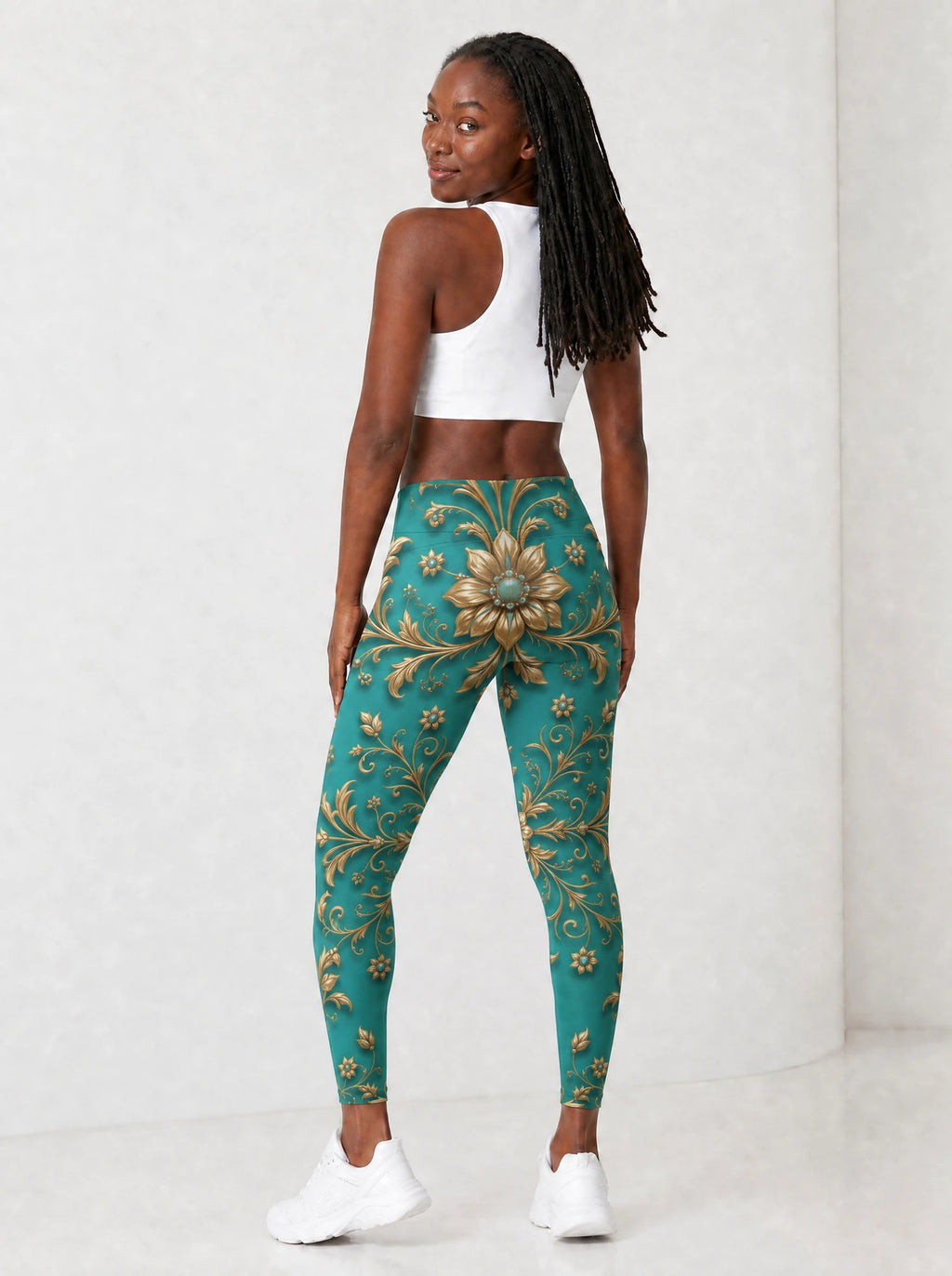 "Heshima" Leggings — full body view on model