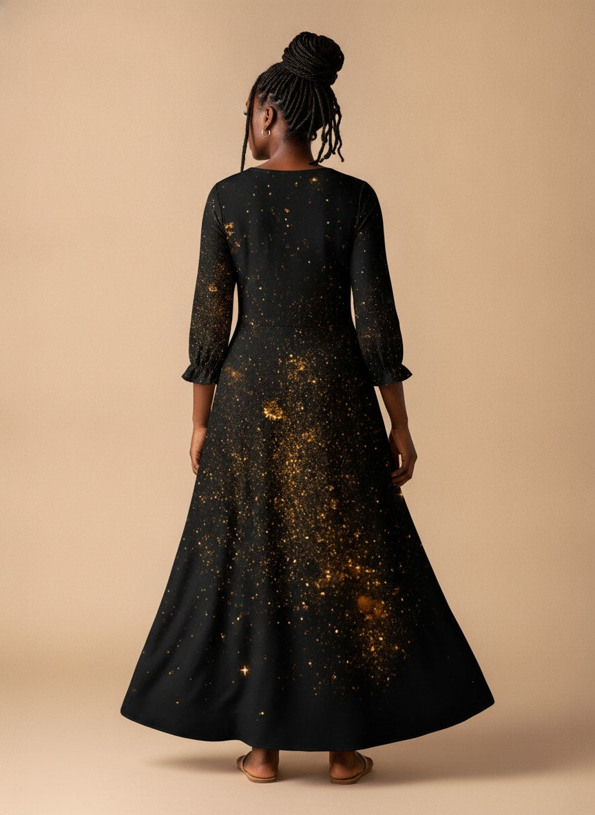 "Tunu" Long Sleeve Maxi Dress
