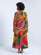 "Matunda" Long Sleeve Maxi Dress