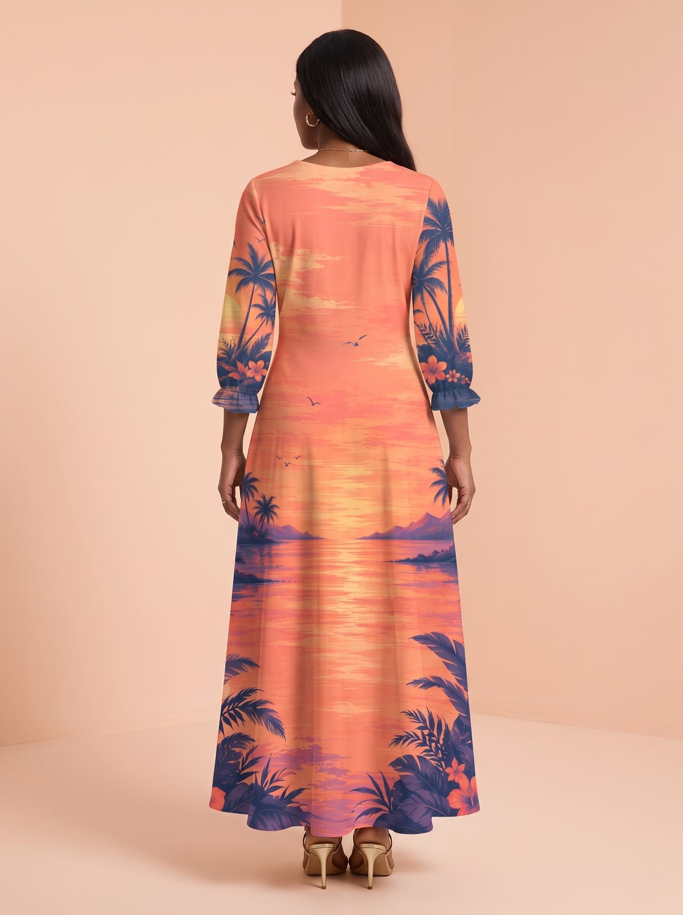 "Machweo" Long Sleeve Maxi Dress