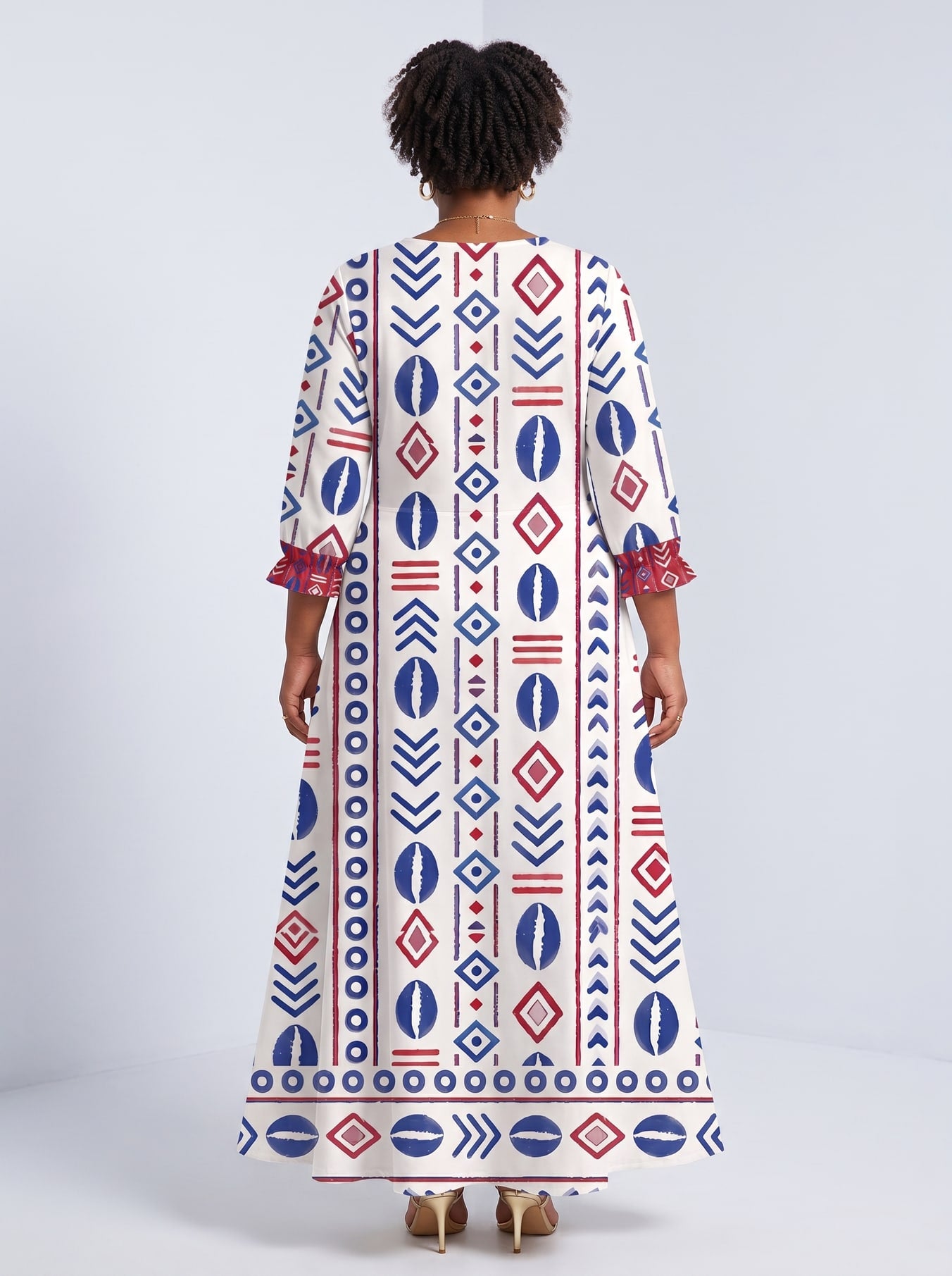 "Uhuru" Long Sleeve Maxi Dress