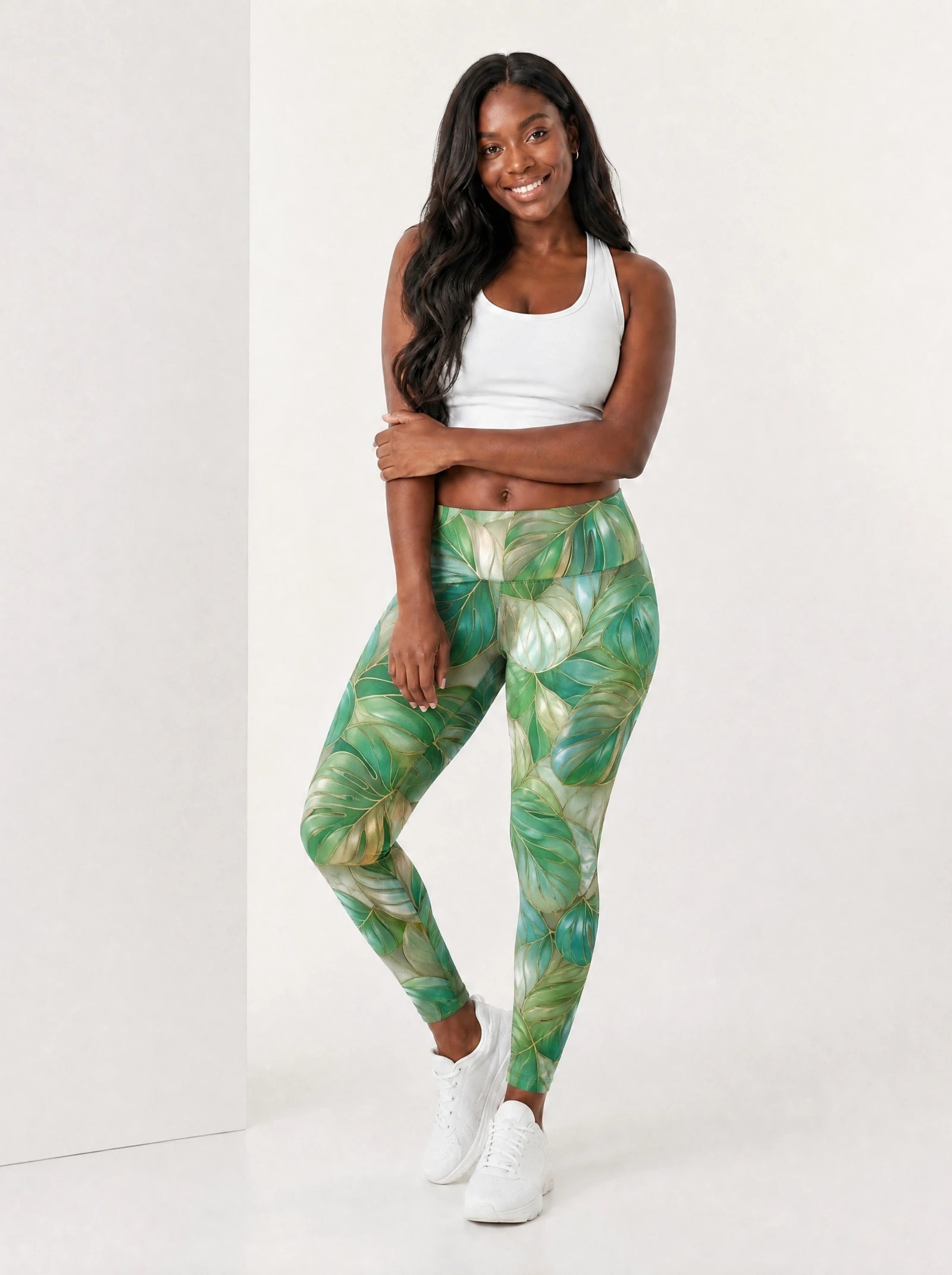 "Mwitu" Leggings — full body view on model