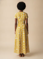 "Oshun Dhahabu" Short Sleeve Maxi Dress