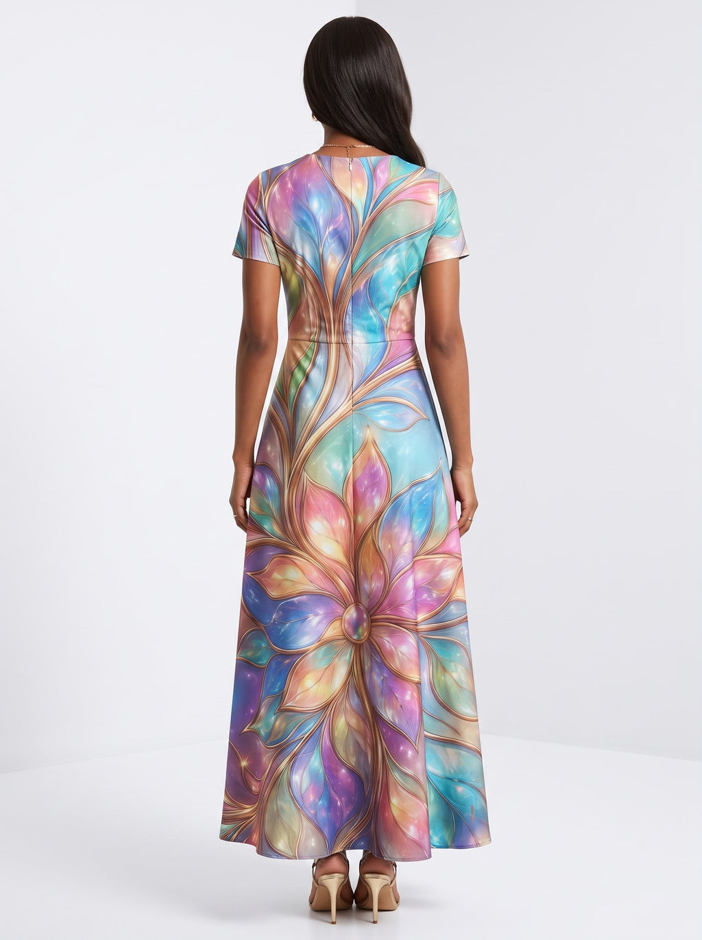 "Almasi" Short Sleeve Maxi Dress Promo