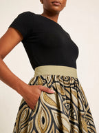 "Ashanti" Twirl Skirt — close-up of the waistband and side pocket