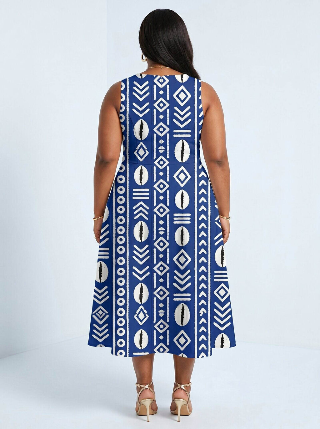 "Oshun" Royal Blue Corset Dress