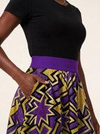 "Sheba" Twirl Skirt — close-up of the waistband and side pocket