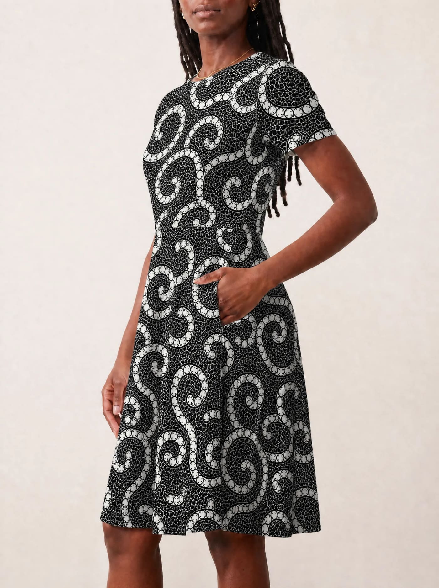 "Duara" V Neck Midi Dress Promo