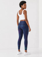 Blue Orchid Leggings — back view on model
